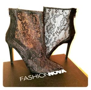 Black Lace Bootie